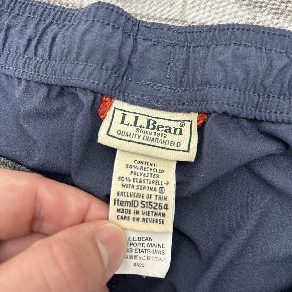 LL Bean Multisport Pants Men's Medium Blue Woven Straight Leg Stretch Hiking - Picture 3 of 11